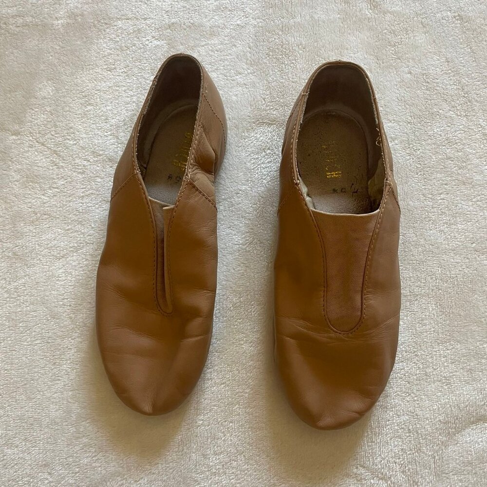 Bloch Girls Leather Jazz Tan Shoes